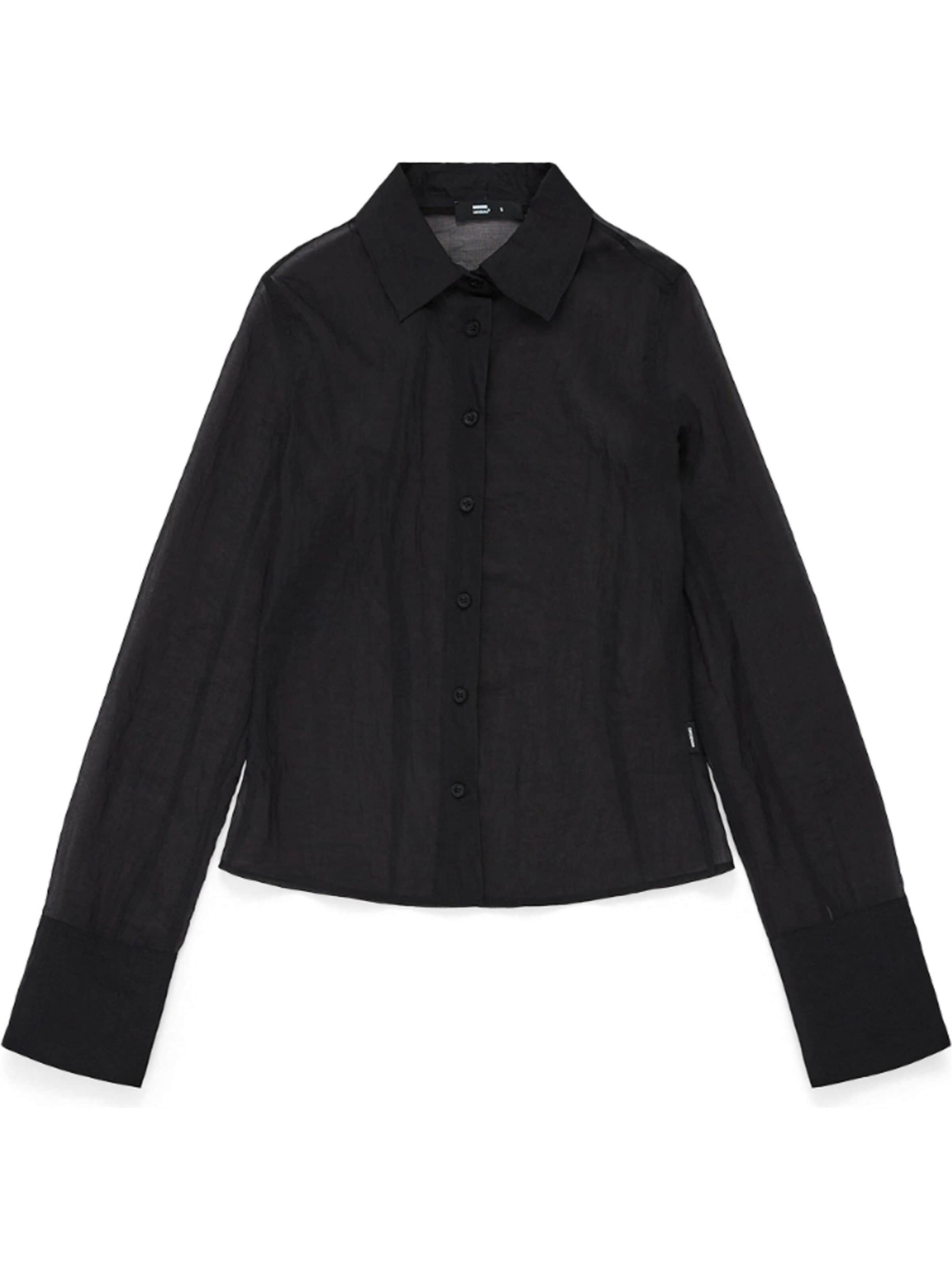 Dr. Denim Blouse 'Mila Shirt' in Zwart: voorkant