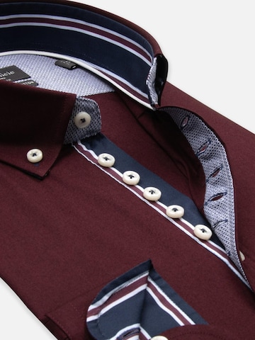 Slim fit Camicia 'Donatello Iconic Poplin Stretch Man Shirt Red' di 7Camicie in rosso