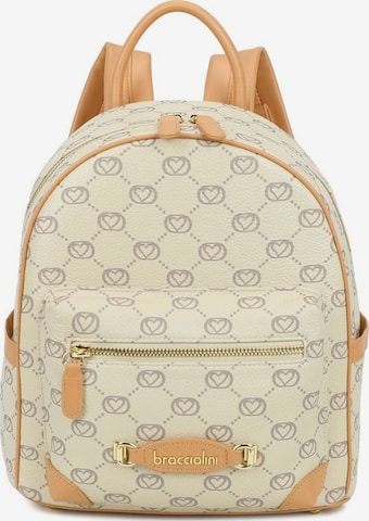 Zaino 'Monogram' di Braccialini in beige: frontale