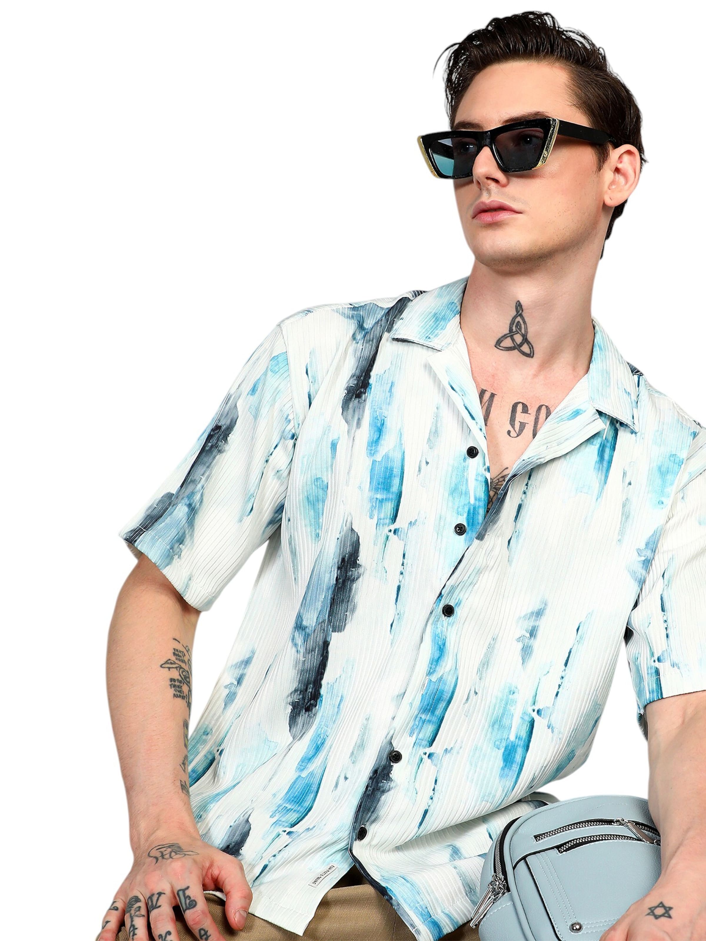 Campus Sutra - Ajuste regular Camisa 'Tammy' en azul