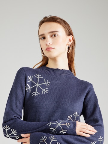 PIECES Kleid 'FORA CHRISTMAS' in Blau