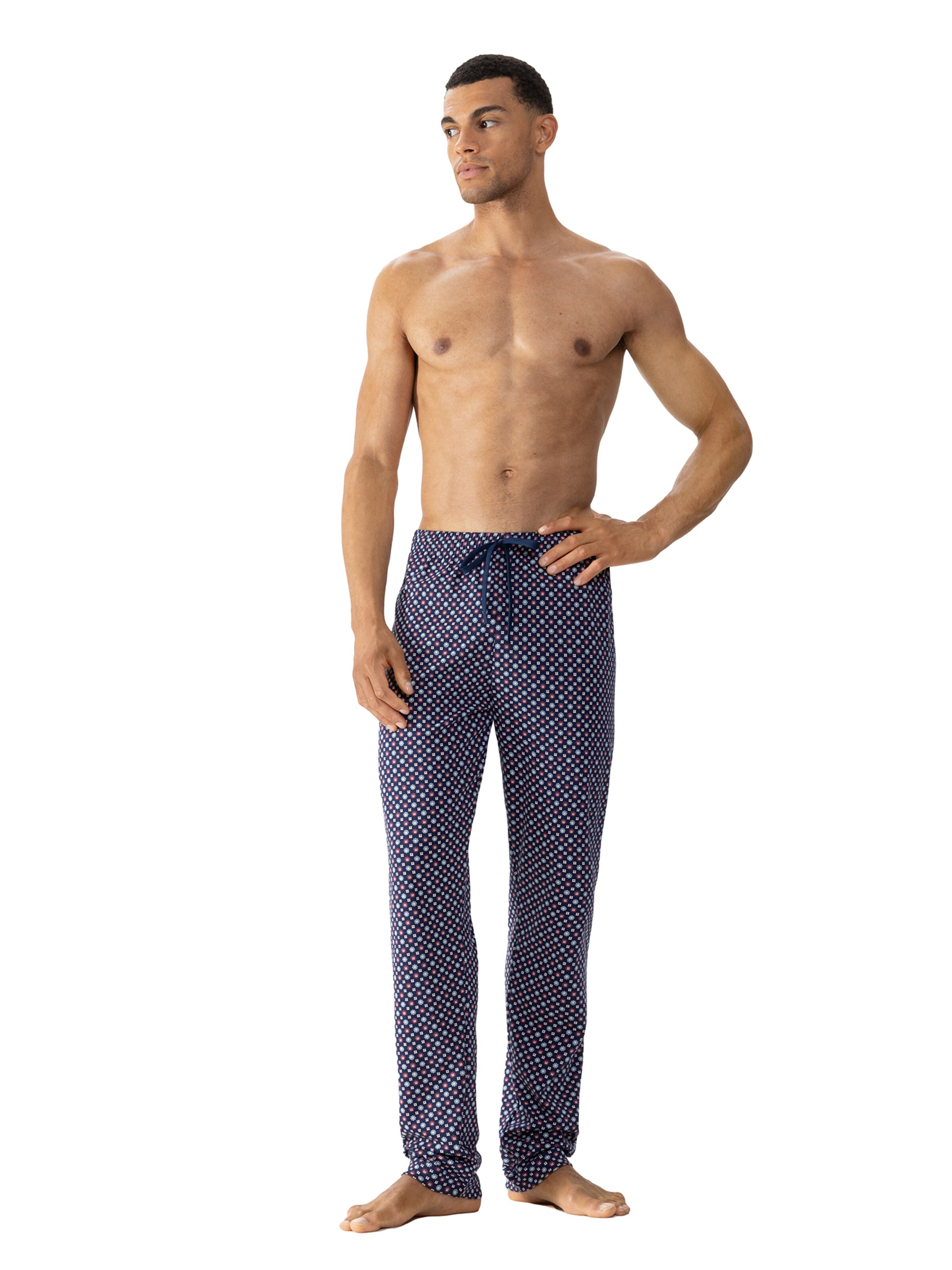 Mey Pyjamahose 'Tie Minimal' in Blau