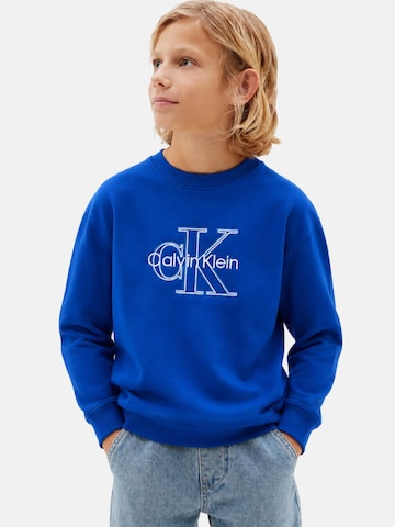 Sweat 'CALVIN KLEIN  JEANS kids TERRY MONOLOGO CN FELPA' Calvin Klein Kids en bleu