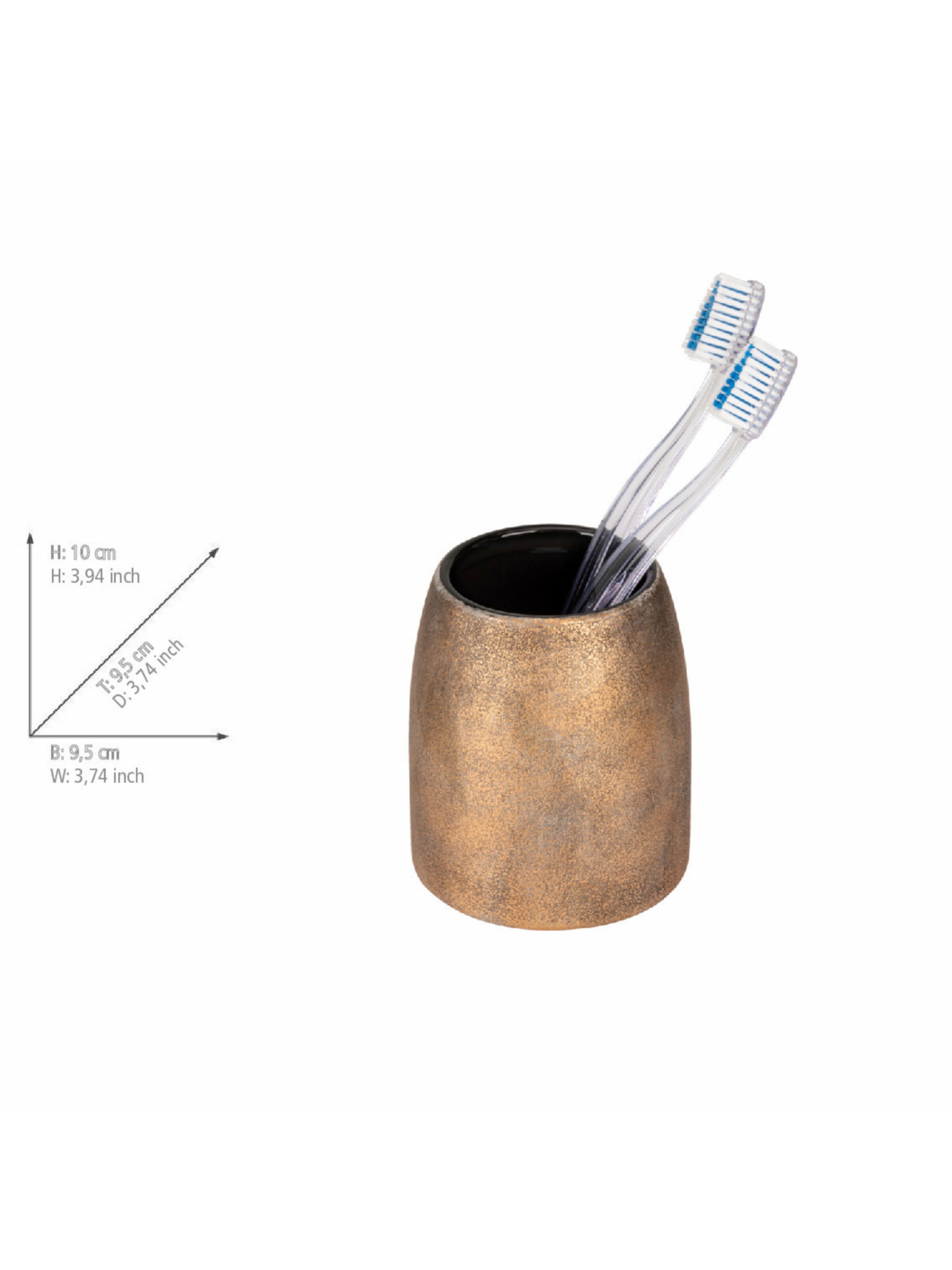 Wenko Bathroom Set 'Tremea' in Bronze