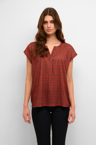 Kaffe - Camisa 'Edna' em vermelho: frente