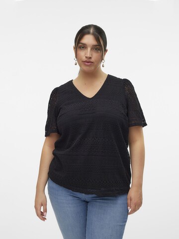 Vero Moda Curve Bluse 'VMHoney' in Schwarz: predná strana