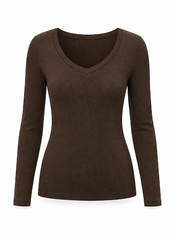 AOTTORI Shirt in Braun: Vorderseite
