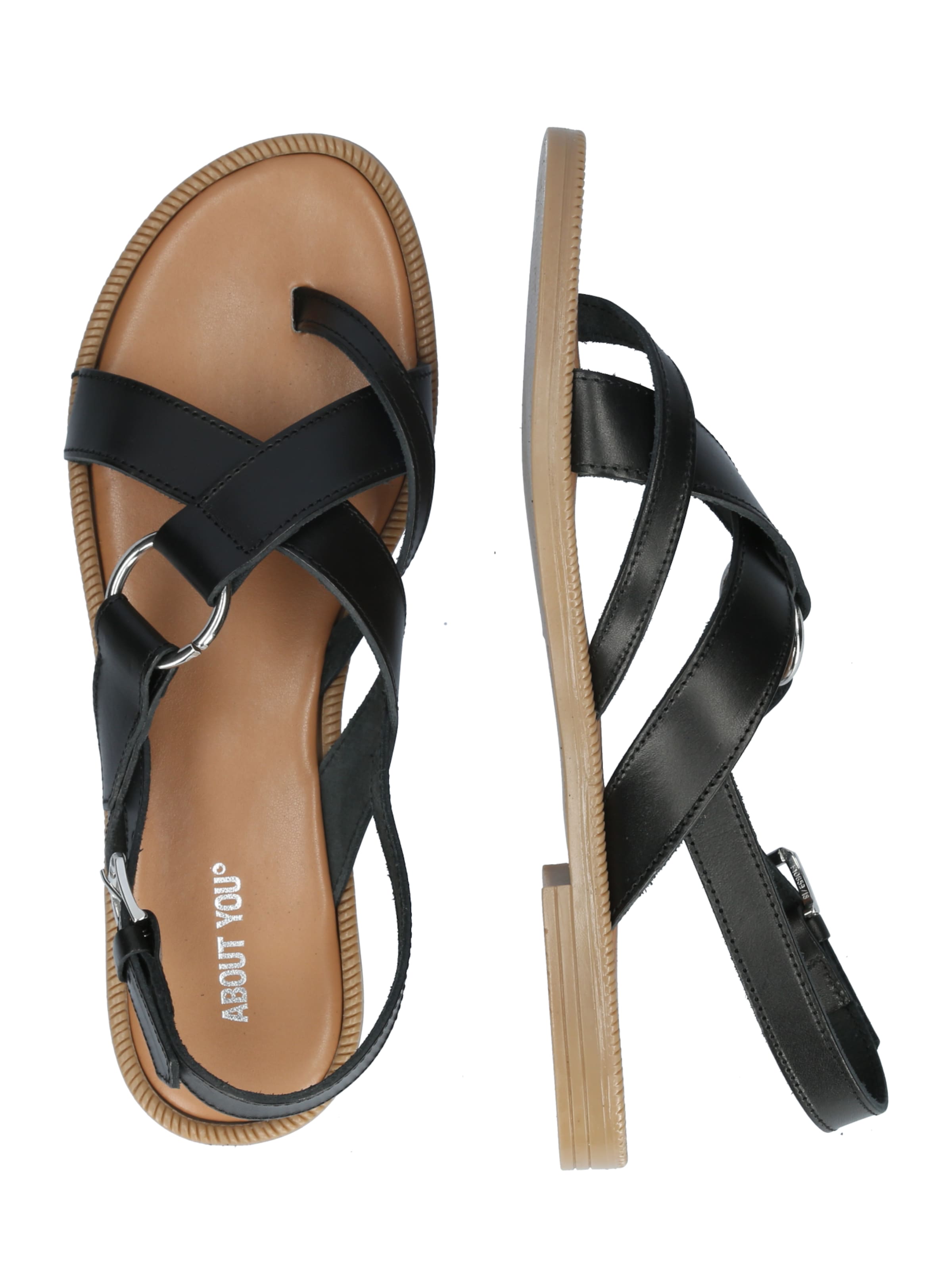 ABOUT YOU Strap sandal 'Tamina' in Black