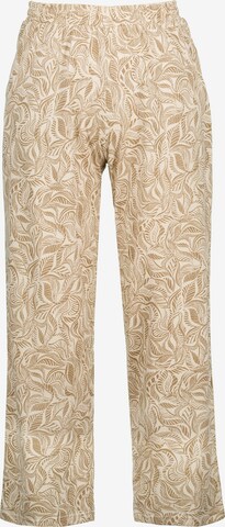 Pantalon de pyjama Ulla Popken en beige : devant