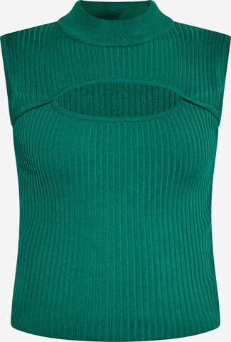 Tops en tricot faina en vert : devant