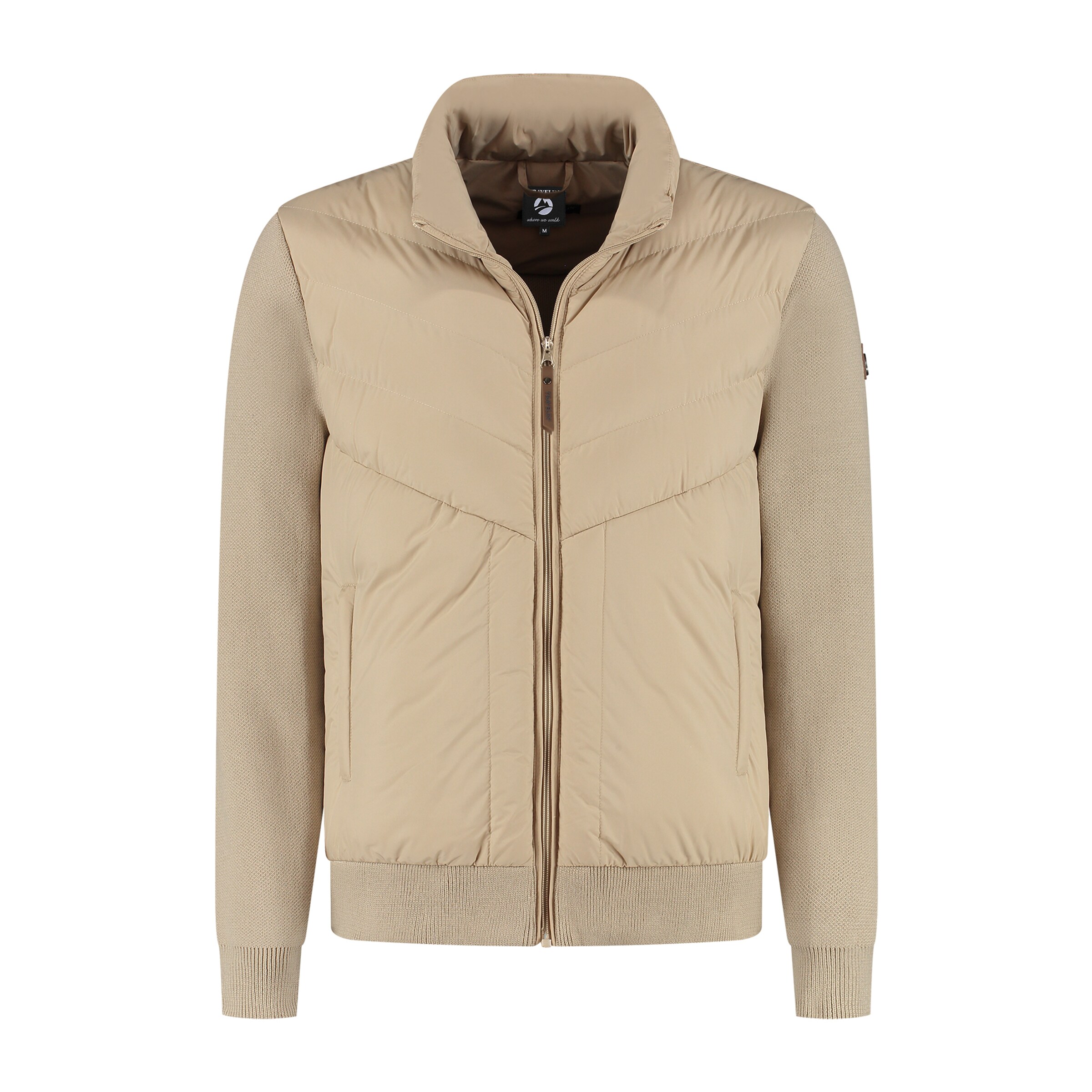 Travelin Gebreid vest 'Damian' in Beige: voorkant