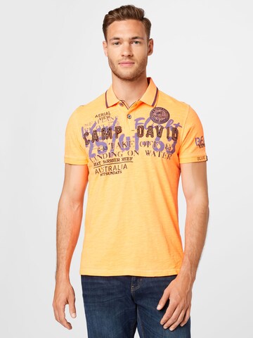 CAMP DAVID Shirt 'Fly and Cruise' in Orange: predná strana