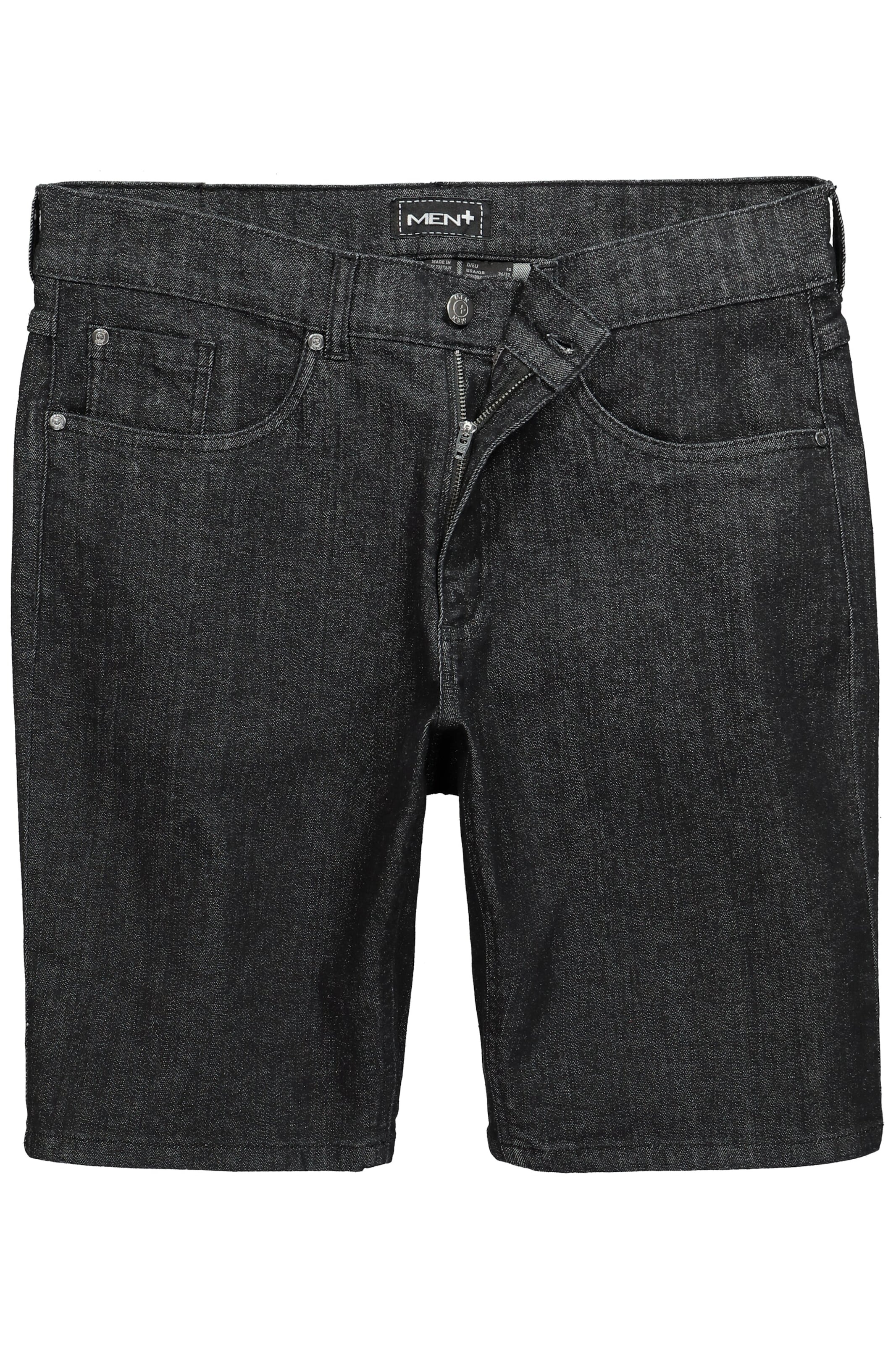 Men Plus Regular Jeans in Black: front