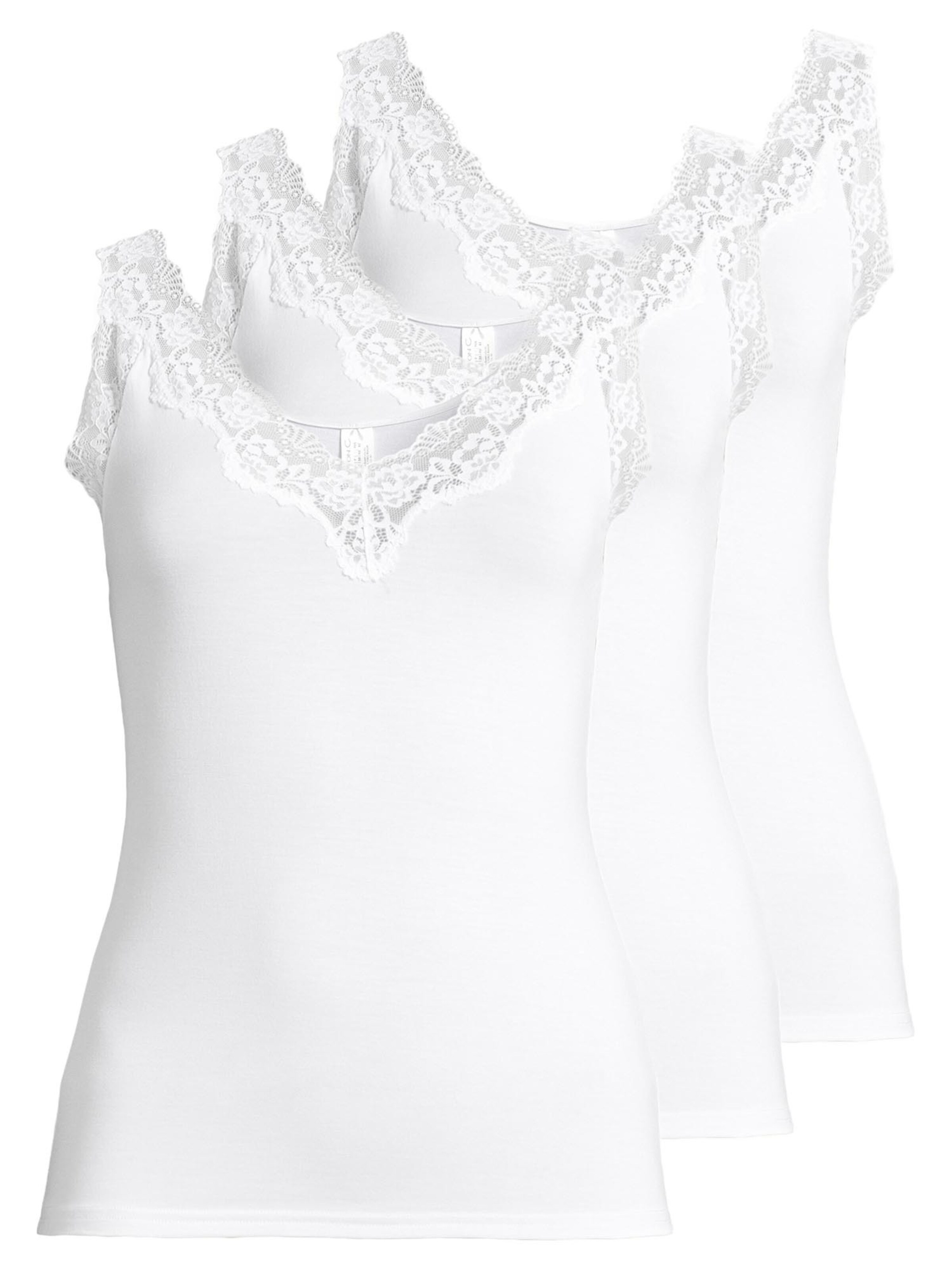 Nina von C. Undershirt 'Romance' in White: front