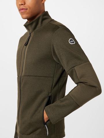 ICEPEAK Athletic Zip-Up Hoodie 'ALVENE' in Green