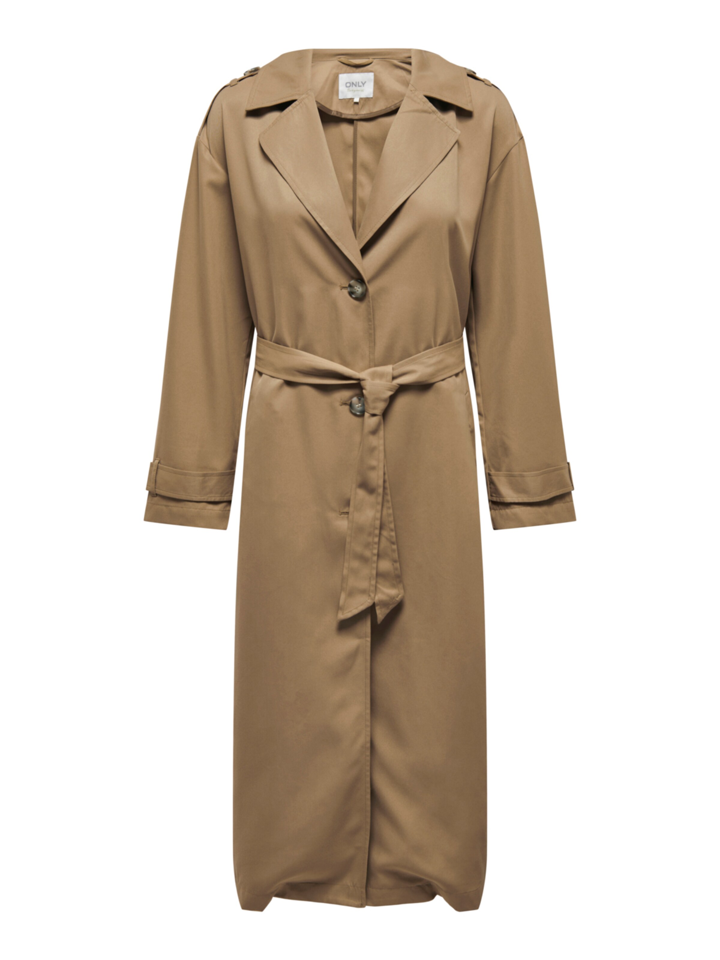ONLY Between-Seasons Coat 'Line' in Brown: front