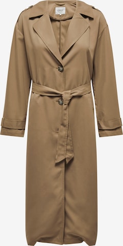 ONLY Between-Seasons Coat 'Line' in Brown: front