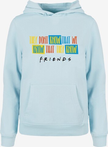 ABSOLUTE CULT Sweatshirt 'Friends - They Don't Know' in Blauw: voorkant