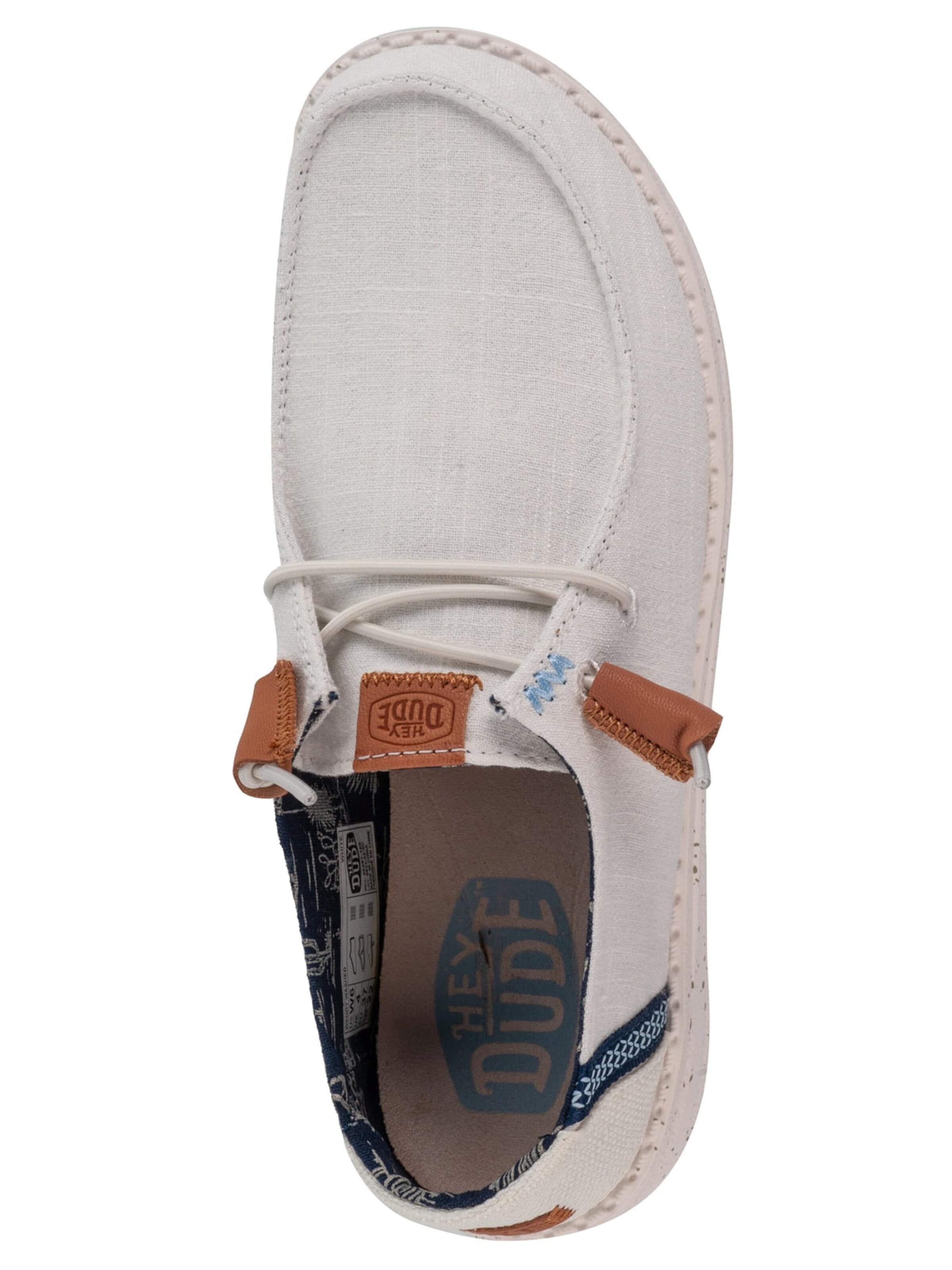 HEY DUDE Moccasin 'Hey Dude Wendy Washed' in White