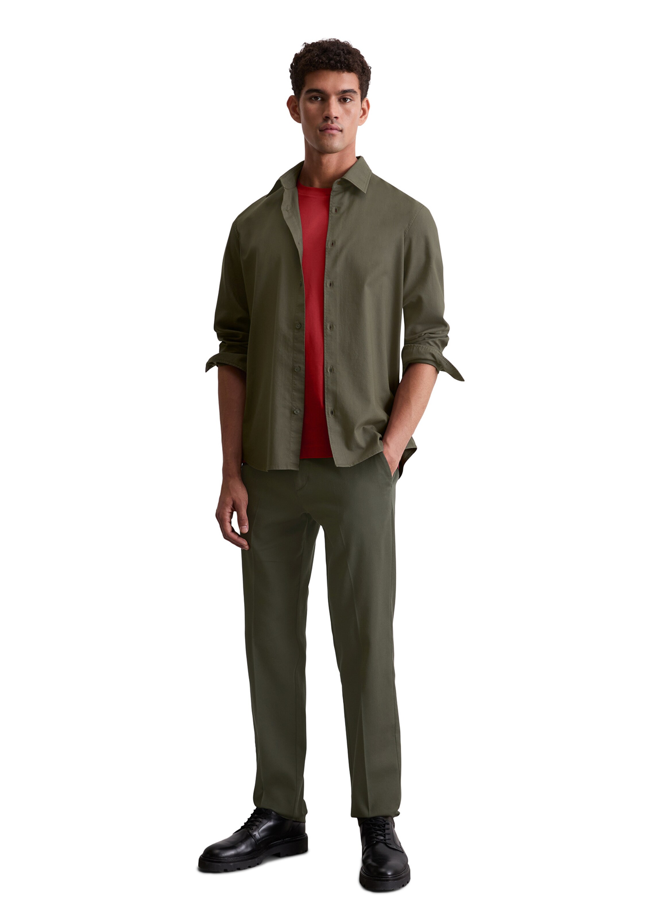 Marc O'Polo Slim fit Button Up Shirt in Green