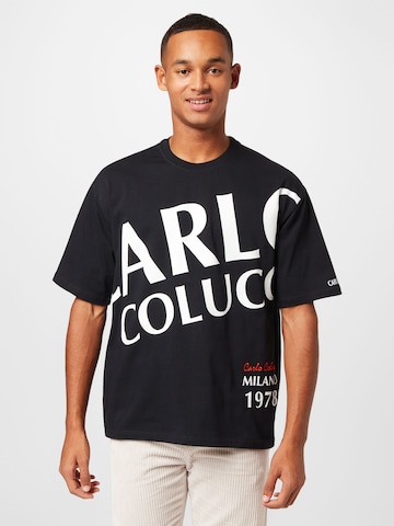 T-Shirt Carlo Colucci en noir : devant