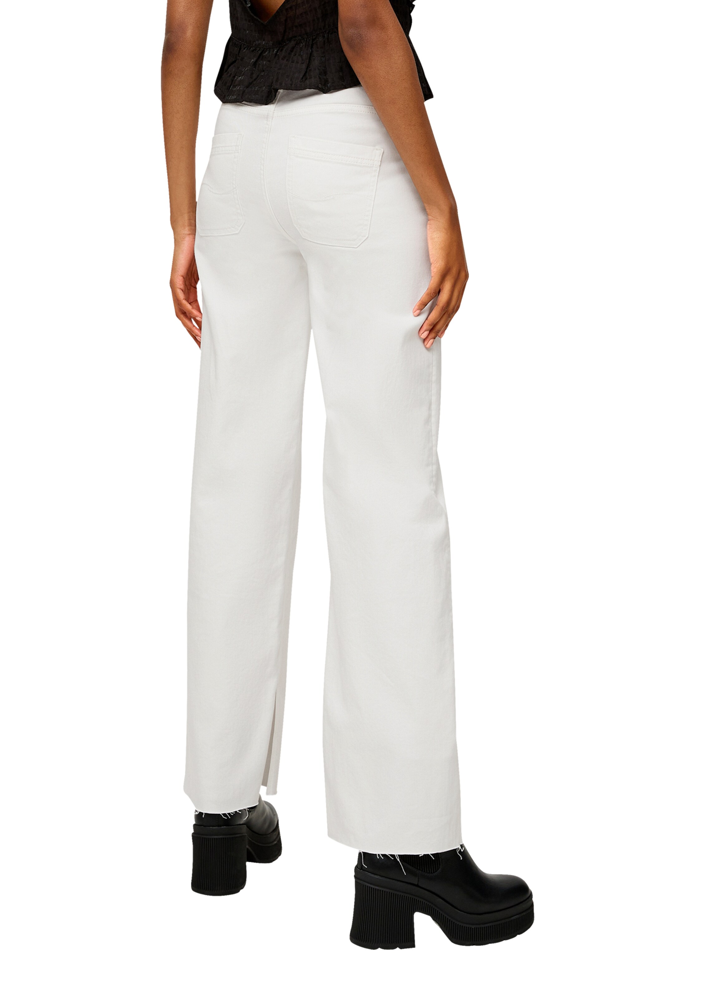QS Wide leg Jeans 'Catie' in White