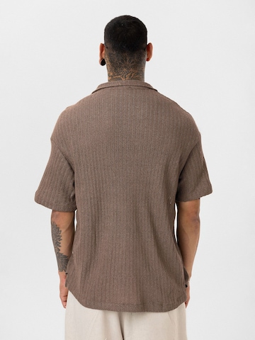 Dandalo Comfort fit Button Up Shirt 'Frans' in Brown