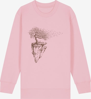 Life-Tree Sweatshirt 'Organic Fairwear Sweater Kids Unisex Maple Island' in Pink: front