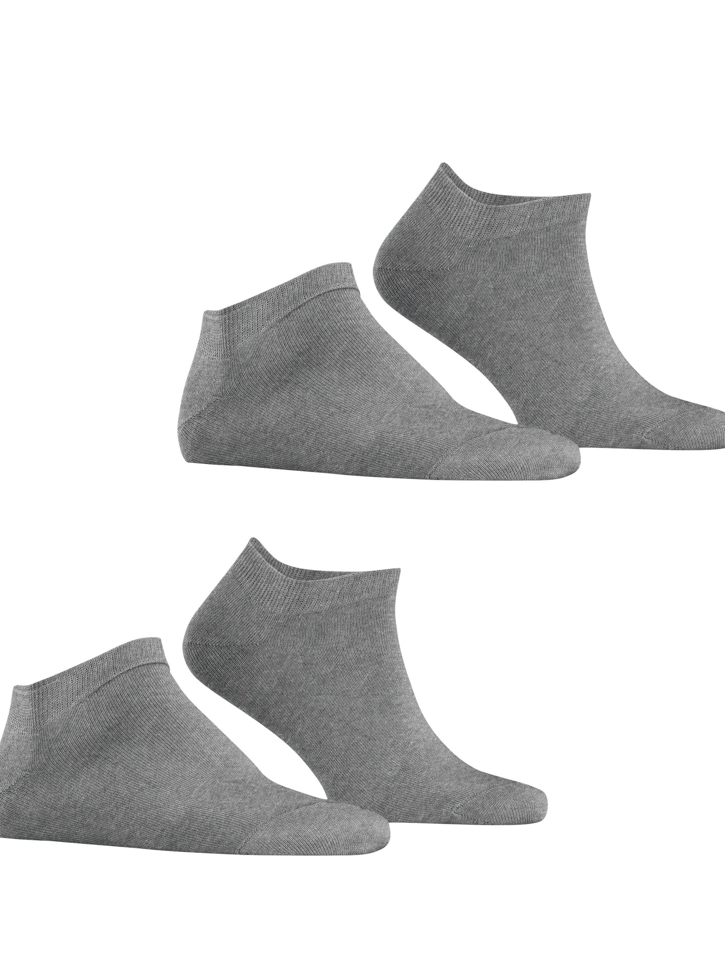 ESPRIT Füßlinge 'Basic Uni 2-Pack'‌‌‌‌‌ in Grau: Vorderseite