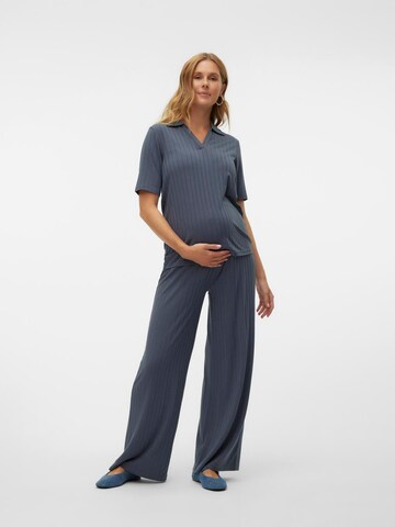 Wide Leg Pantalon MAMALICIOUS en bleu