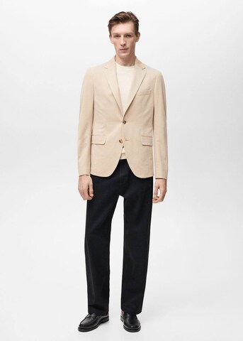 MANGO MAN Regular fit Suit Jacket in Beige