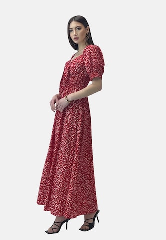 Elara Summer Dress in Red