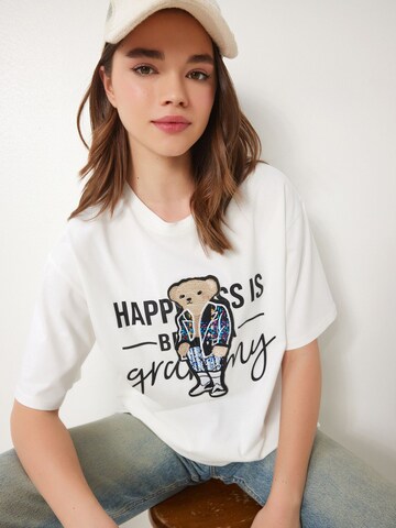 T-shirt Happiness İstanbul en beige : devant