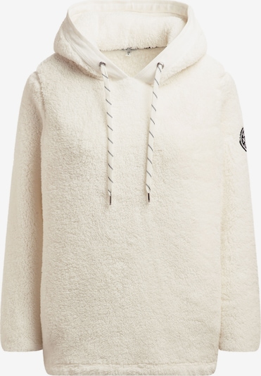 Soccx Hoodie aus Sherpa-Fleece mit Label Patch in weiß, Produktansicht