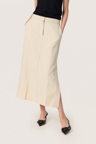 SOAKED IN LUXURY - Falda 'SLCewtona' en beige: frente