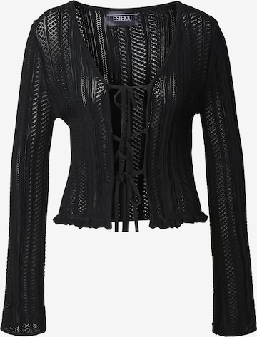 Cardigan Estelou en noir : devant