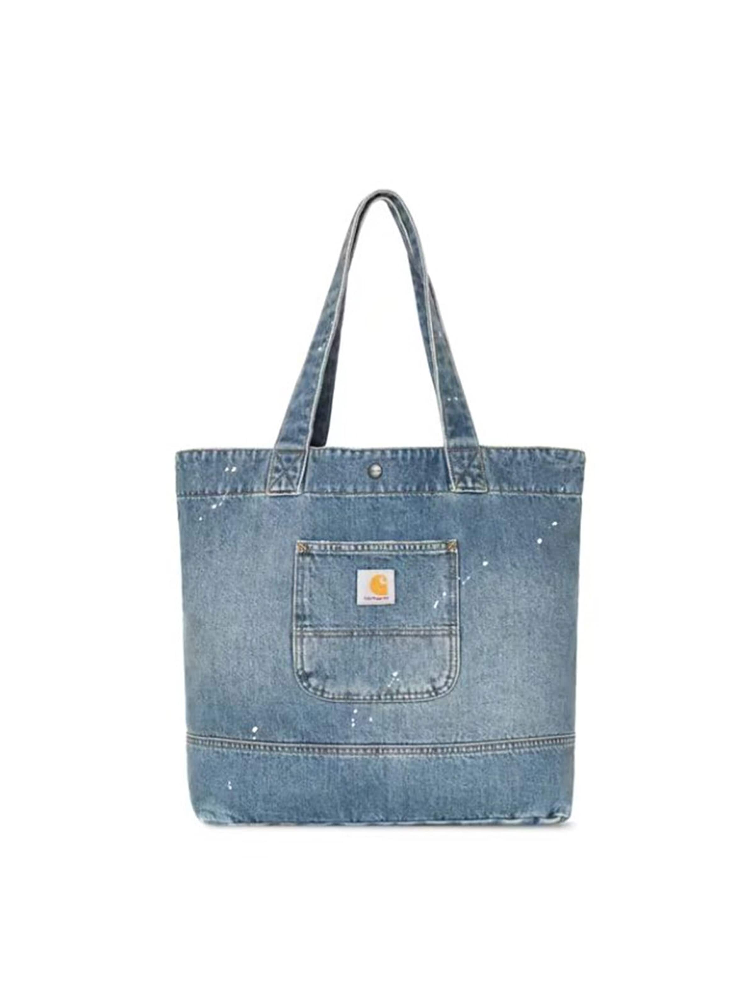 Carhartt WIP Shopper 'DENIM TOTE BLUE' in Blauw: voorkant