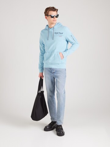 CAMP DAVID Sweatshirt i blå