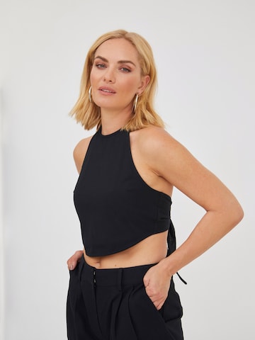 ABOUT YOU x Iconic by Tatiana Kucharova Top 'Lexa' in Black: front