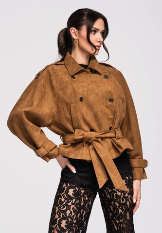 Ombre Between-season jacket in Brown: front