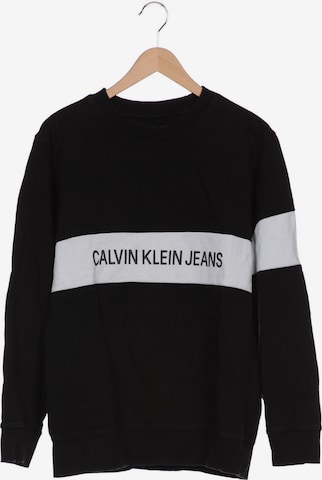 Calvin Klein Jeans Sweatshirt & Zip-Up Hoodie in L in Black: front
