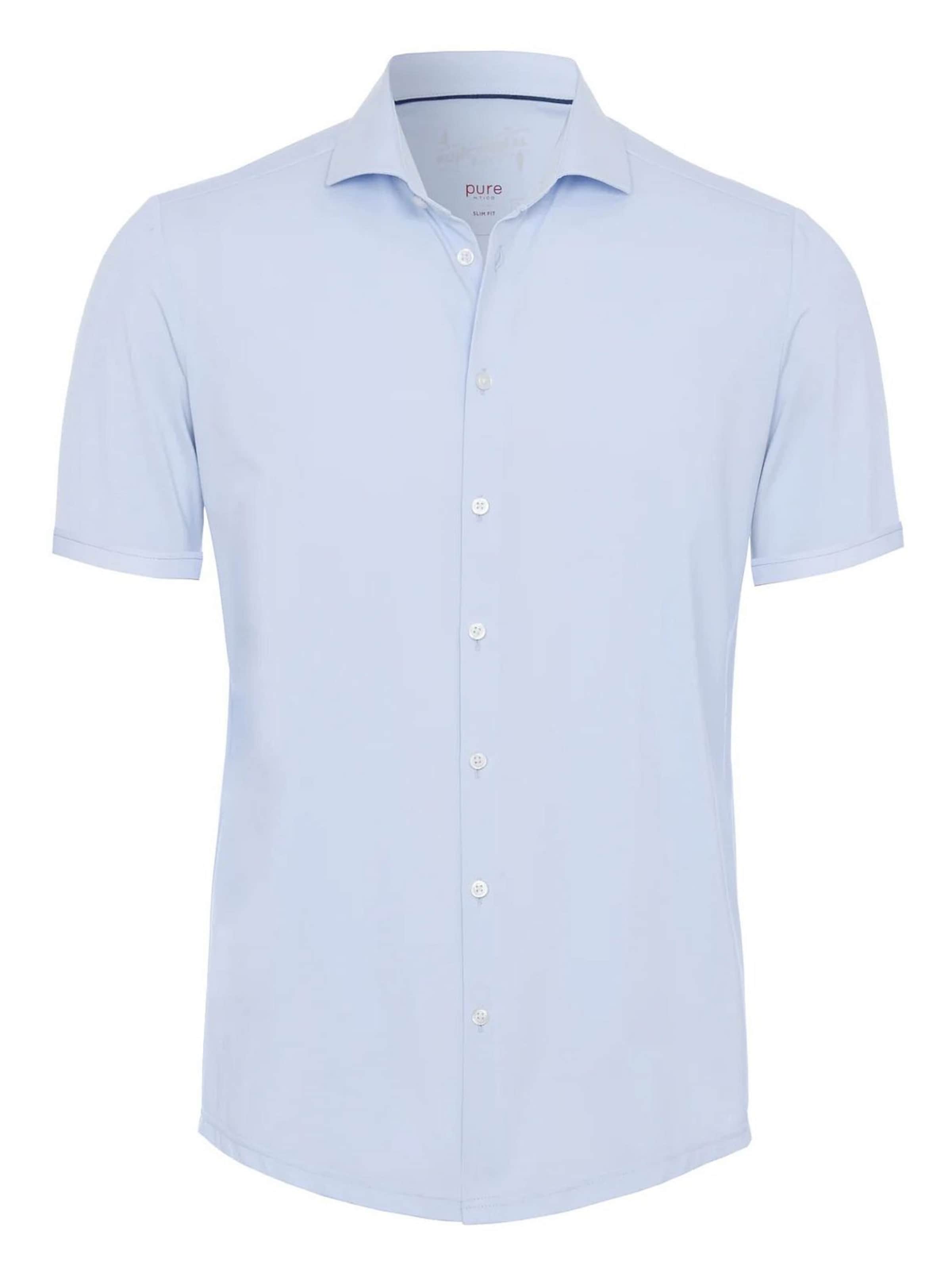 PURE Regular fit Overhemd in Blauw: voorkant