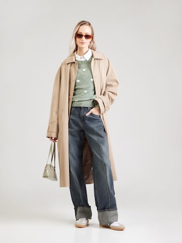 VERO MODA Свитер 'VMDoffy Intarsia' в Зеленый