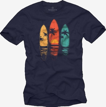 MAKAYA Shirt 'Sufboards' in Blue: front