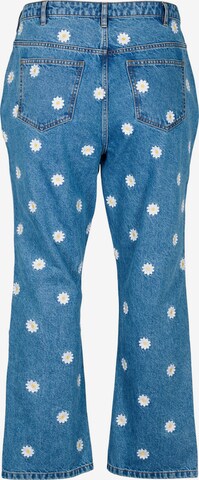 Zizzi Flared Jeans 'GEMMA' in Blau