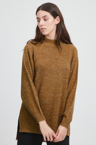 ICHI - Pullover 'MARAT' em castanho: frente