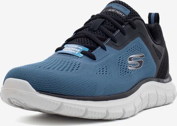 Baskets basses SKECHERS en bleu : devant