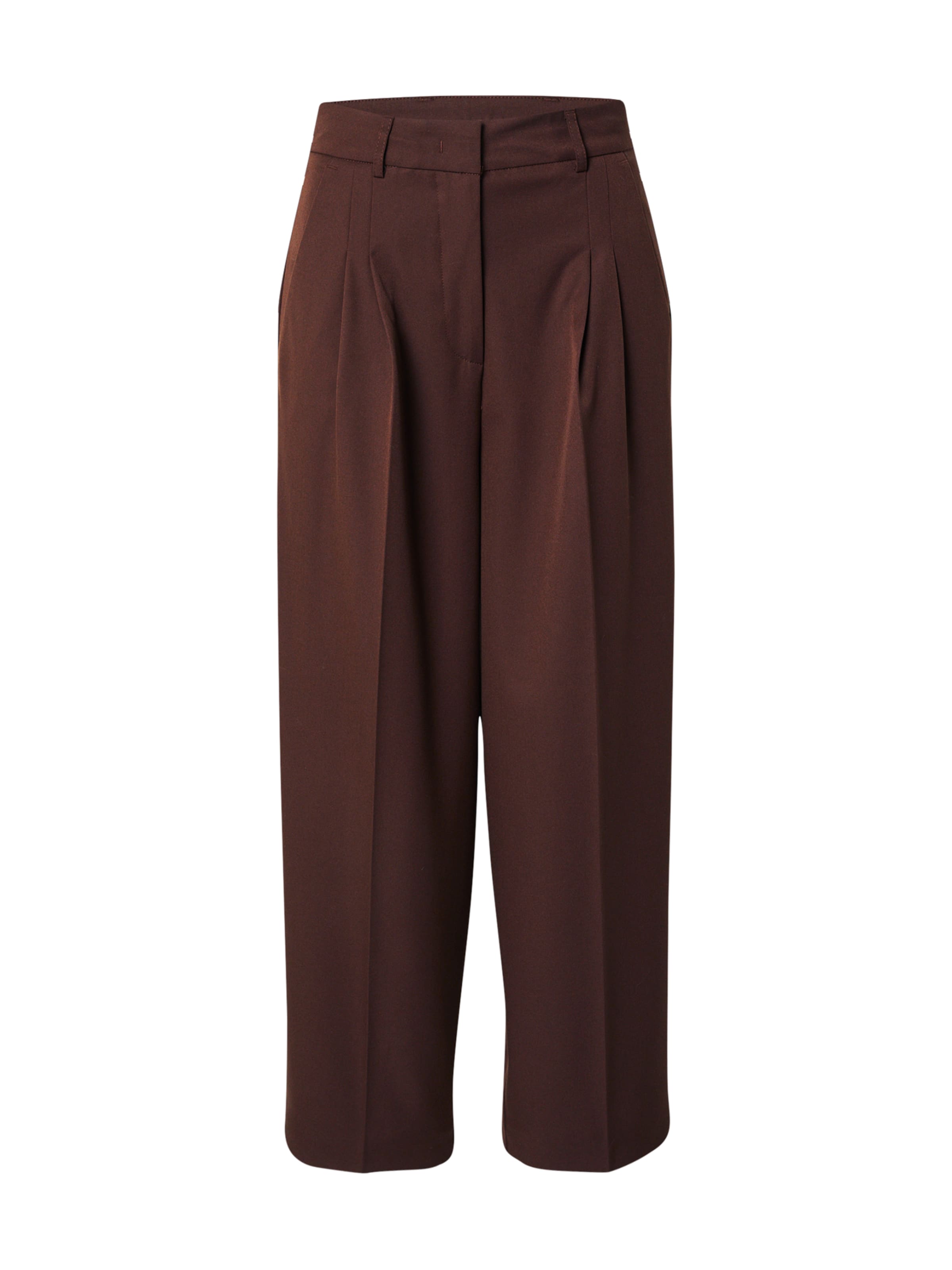 Smith&Soul Loose fit Pleated Pants in Brown: front