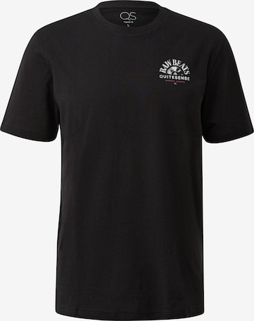 T-Shirt QS en noir : devant