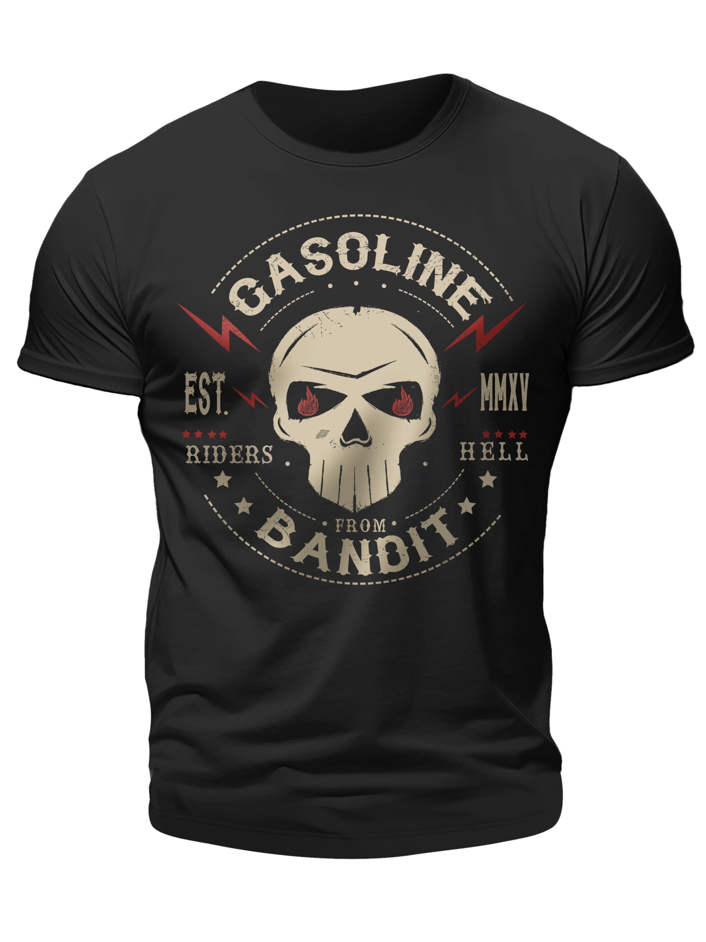 Gasoline Bandit Shirt 'Riders from Hell' in Black: front